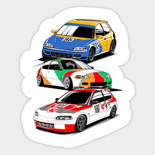 Honda Civic EG Triple Threat Sticker